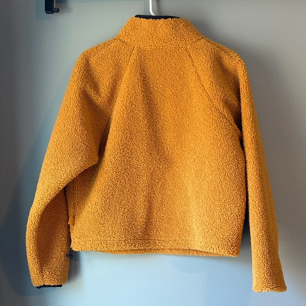 Joy Lab Women’s cropped mustard yellow and black Fleece half zip - Picture 6 of 6